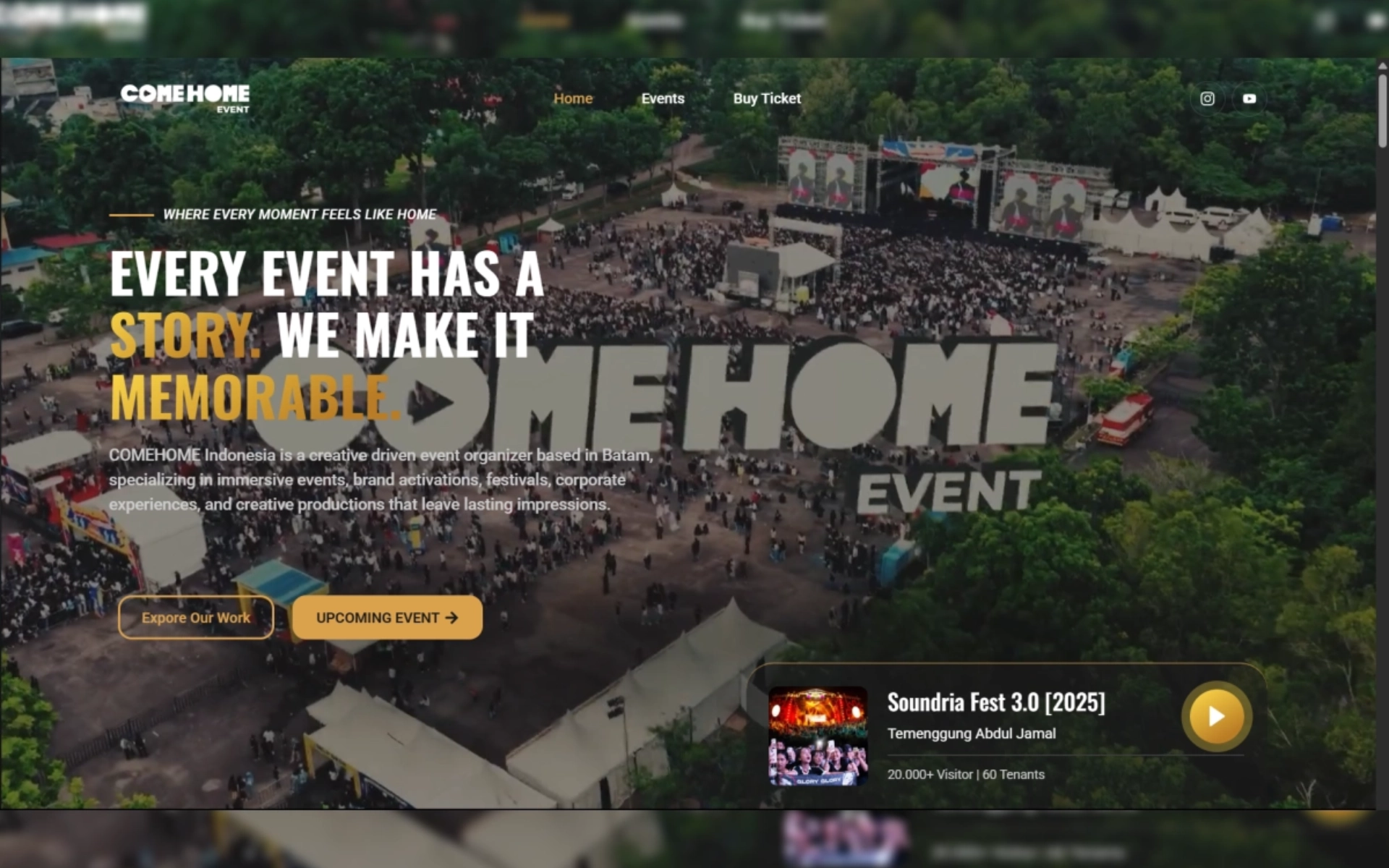 Preview desktop Comehome Event